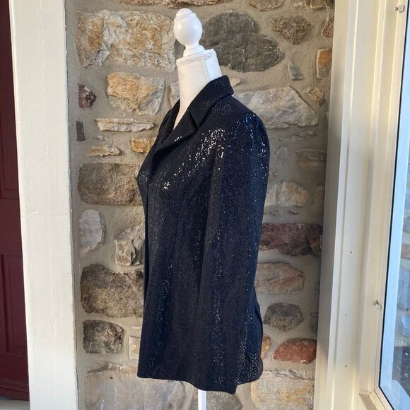 NWT Vintage ST. JOHN EVENING Santana Paillette Sequin Blazer Suit Jacket $1995 - Picture 8 of 16